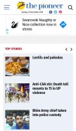 How dailypioneer.com looks like on a mobile device such as an iPhone.
