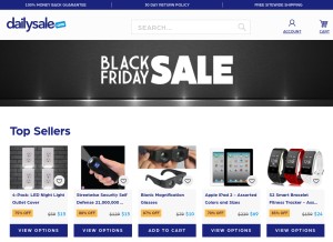 How dailysale.com looks like on a tablet such as an iPad.