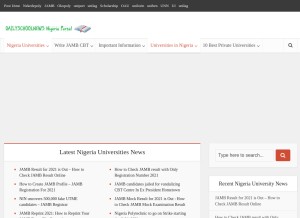 How dailyschoolnews.com.ng looks like on a tablet such as an iPad.