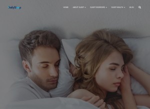 How dailysleep.org looks like on a tablet such as an iPad.