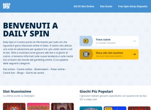 How dailyspin.com looks like on a tablet such as an iPad.