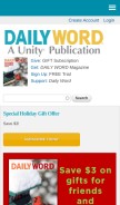 How dailyword.com looks like on a mobile device such as an iPhone.