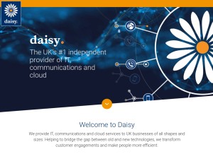 How daisygroup.com looks like on a tablet such as an iPad.