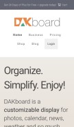 How dakboard.com looks like on a mobile device such as an iPhone.