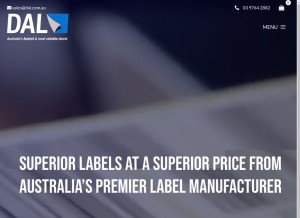 How dal.com.au looks like on a tablet such as an iPad.