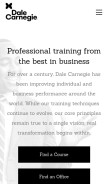 How dalecarnegie.com looks like on a mobile device such as an iPhone.