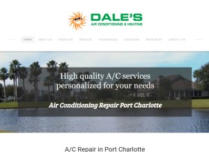 How dalesac.com looks like on a tablet such as an iPad.