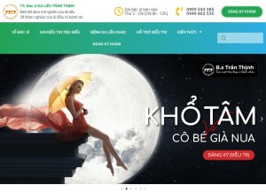 How dalieutranthinh.com looks like on a tablet such as an iPad.