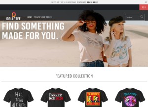 How dallatee.com looks like on a tablet such as an iPad.