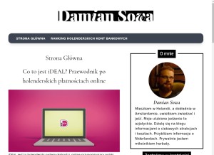 How damiansowa.pl looks like on a tablet such as an iPad.