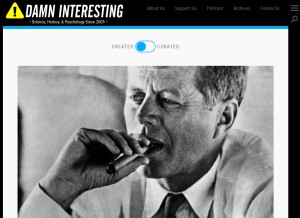 How damninteresting.com looks like on a tablet such as an iPad.