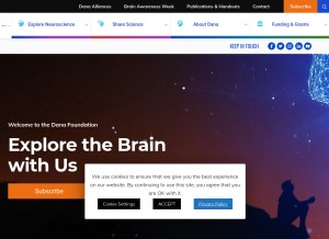 How dana.org looks like on a tablet such as an iPad.