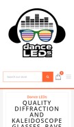 How danceleds.com looks like on a mobile device such as an iPhone.