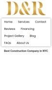 How dandrnyc.com looks like on a mobile device such as an iPhone.