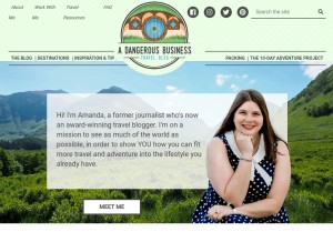 How dangerous-business.com looks like on a tablet such as an iPad.