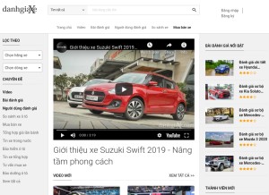 How danhgiaxe.com looks like on a tablet such as an iPad.