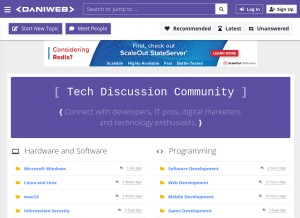 How daniweb.com looks like on a tablet such as an iPad.
