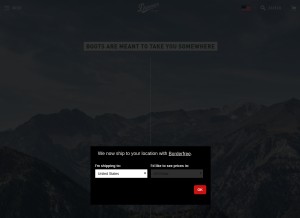 How danner.com looks like on a tablet such as an iPad.
