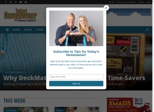How dannylipford.com looks like on a tablet such as an iPad.