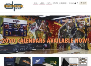 How danpatrickapparel.com looks like on a tablet such as an iPad.