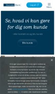 How danskebank.dk looks like on a mobile device such as an iPhone.