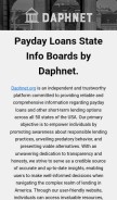 How daphnet.org looks like on a mobile device such as an iPhone.