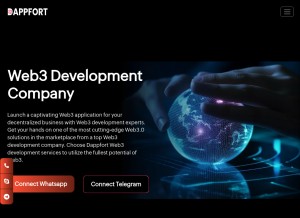 How dappfort.com looks like on a tablet such as an iPad.