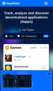 How dappradar.com looks like on a mobile device such as an iPhone.