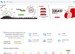 How dare2compete.com looks like on a tablet such as an iPad.