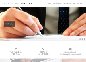 How dariolupo.it looks like on a tablet such as an iPad.