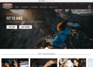 How darntough.com looks like on a tablet such as an iPad.