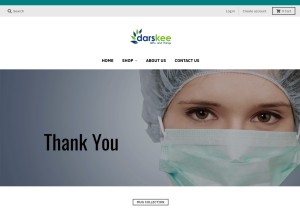 How darskee.com looks like on a tablet such as an iPad.