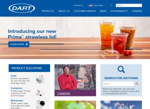 How dart.biz looks like on a tablet such as an iPad.