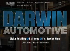 How darwinautomotive.com looks like on a tablet such as an iPad.