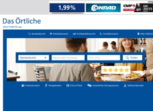 How dasoertliche.de looks like on a tablet such as an iPad.