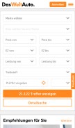 How dasweltauto.at looks like on a mobile device such as an iPhone.