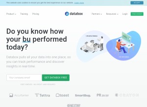 How databox.com looks like on a tablet such as an iPad.