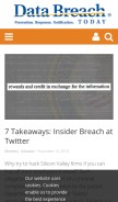 How databreachtoday.com looks like on a mobile device such as an iPhone.