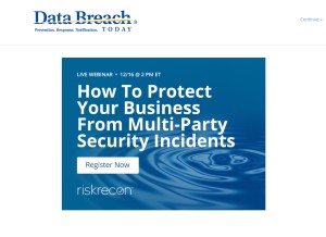 How databreachtoday.com looks like on a tablet such as an iPad.