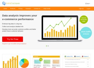 How datacaciques.com looks like on a tablet such as an iPad.