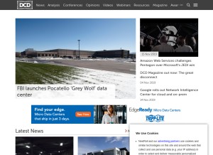 How datacenterdynamics.com looks like on a tablet such as an iPad.