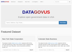 How datagovus.com looks like on a tablet such as an iPad.