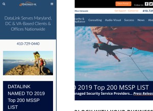 How datalinktech.com looks like on a tablet such as an iPad.