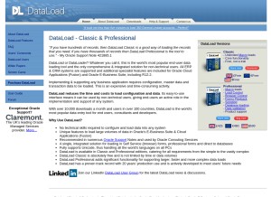 How dataload.com looks like on a tablet such as an iPad.