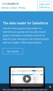 How dataloader.io looks like on a mobile device such as an iPhone.