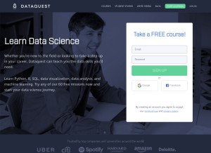 How dataquest.io looks like on a tablet such as an iPad.