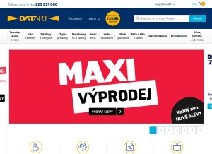 How datart.cz looks like on a tablet such as an iPad.