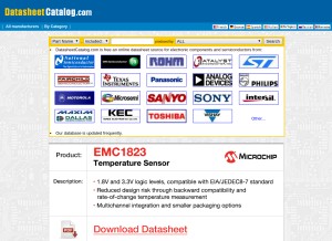 How datasheetcatalog.com looks like on a tablet such as an iPad.