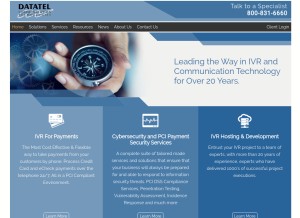 How datatel-systems.com looks like on a tablet such as an iPad.