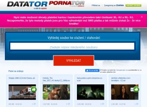 How datator.cz looks like on a tablet such as an iPad.